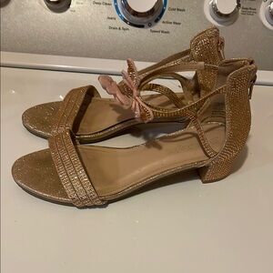 Pink Heels with Ankle Strap and Textured Straps